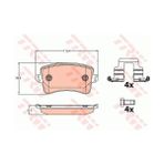 Trw Gdb2107 Disk Fren Balatası Arka Audi A4 2007 2015 A4 Allroad 2009- A5 2007- Q5 2008- 8k0698451a