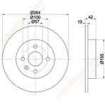 TRW-Lucas DF4344 Oto Arka Fren Diski
