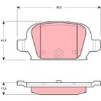 TRW Mtxdpn Arka Fren Balatasi Opel Corsa C 1.4 1.7 Cdti 1.8 00-06 Tigra 1.3 Cdti 04-10 Disk Frenler - Renkli