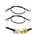 TS9 - SMA Dişi Harici Anten Adaptörü USB Modemler, Sıcak Noktalar ve Yönlendiriciler için 12'' Kablo Pigtail - 2'li Paket