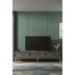 Tsa1802ag - Tuna Tv Stand, Tv Sehpası Antrasit-gold 180cm Antrasit