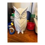 TSC 15 cm Mermer Desen Baykuş Heykeli Modern Dekor – Salon, Ofis ve Hobi Odası