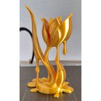 TSC 15CM Eriyen Altın Lale Gold Renk Modern Tasarım Çiçek Dekor Mini Biblo, PLADEkoratifx31