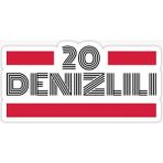 Tsc 20 Denizli Plaka Araba Sticker Yapıştırması 20 cm - Çok Renkli - 17CM