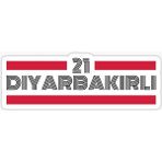 Tsc 21 Diyarbakırlı Plaka Araba Sticker Yapıştırması 20 cm - Çok Renkli - 17CM