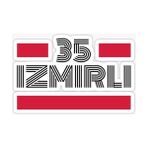 Tsc 35 Izmirli Plaka Araba Sticker Yapıştırması 20 cm - Çok Renkli - 17CM