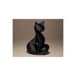 TSC 3D El Yapımı Stil Kedi Figürü – Hediyelik Natural 15 cm Ev Ofis Dekoru