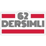 Tsc 62 Dersimli Plaka Araba Sticker Yapıştırması 20 cm - Çok Renkli - 17CM