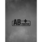 TSC Ab + Pozitif Kan Grubu Araba Motorsiklet Etiket Sticker 14CM Siyah Renk - Çok Renkli - 17CM