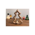 TSC Ahşap Renk Mini Noel Yılbaşı Figürleri PLA Yılbaşı Süsleme 18CM, PLADEkoratifx42