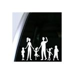 TSC Aile Sticker 22 Cm Beyaz Renk Arka Cam, 85OTOETİKET-31
