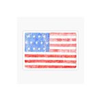 TSC Araba Amerikan Bayrağı Sticker Yapıştırması Beyaz 17cm, etiket13zz-1