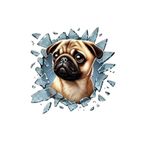 TSC Araba Arka Cam Köpek Etiket Sticker 18Cm Renkli, 8OTOETİKET-60