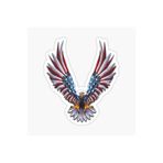 TSC Araba Kartal Sticker Yapıştırması Amerikan Bayrağı 17cm Beyaz, etiket13zz-90