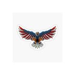 TSC Araba Kartal Sticker Yapıştırması Amerikan Bayrağı 17cm Beyaz, etiket13zz-93