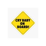 TSC Arabada Ağlayan Bebek Var Etiket Sticker 19CM Renkli, EYMSS127