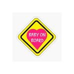 TSC Arabada Bebek Var Baby On Board Sticker Etiket 19CM Renkli, EYMSS149