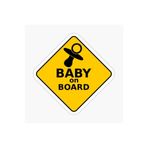TSC Arabada Bebek Var Baby On Board Sticker Yapıştırma 19CM Renkli, EYMSS162