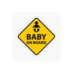 TSC Arabada Bebek Var Baby On Board Sticker Yapıştırma 19CM Renkli, EYMSS163
