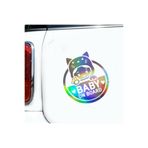 TSC Arabada Bebek Var Sticker Oto Yapıştırma Hologram 15cm Çok Renkli, EyM46