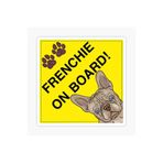 TSC Arabada Frenchie Köpek Var Araç Sticker Etiket 19CM Renkli, EYMSS194