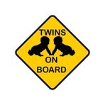 TSC Arabada Ikiz Bebek Var Twins On Board Araba Sticker 18CM - Çok Renkli - 17CM