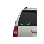 TSC Arabadan Bakan İlginç Yeşil Gözler Sticker Etiket 10 CM Çok Renkli, STICKER2K44