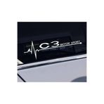 TSC Arma Sticker & Fosfor Şerit C3 Yan Cam Oto Kapı Çıkartma Tuning 20 cm x 7 cm Renkli, Yazı-1-66