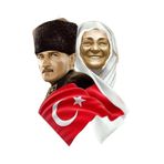 TSC Atatürk Türk Bayrağı Ve Zübeyde Hanım Sticker 15cm Çok Renkli, EyM141