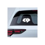 TSC Ay Yıldız Türk Bayrağı Oto Motorsiklet Araba Sticker Beyaz 18CM, 31agusx34