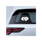 TSC Ay Yıldız Türk Bayrağı Oto Motorsiklet Araba Sticker Beyaz 18CM