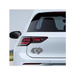 TSC Ay Yıldız Türk Bayrağı Oto Motorsiklet Araba Sticker Gri 18CM