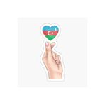 TSC Azerbaycan Azerbaijan 17 Cm Araba Sticker Etiket MD16 Renkli, Azerbaycan14