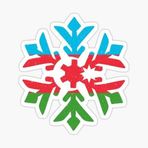 TSC Azerbaycan Bayrağı Kış Kar Tanesi Araba oto Sticker 18CM