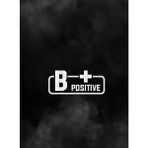 TSC B + Pozitif Kan Grubu Araba Motorsiklet Etiket Sticker 14CM Beyaz Renk - Çok Renkli - 17CM