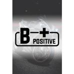 TSC B+ Pozitif Kan Grubu Sticker Sİyah Renk 14CM