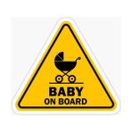 TSC Baby On Board Arabada Bebek Var Araç Sticker Etiket 19CM MD12 - 17CM - Çok Renkli
