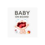 TSC Baby On Board Arabada Bebek Var Araç Sticker Etiket 19CM Renkli, EYMSS259