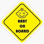TSC Baby On Board Arabada bebek var Oto Sticker Etiket 19CM md22
