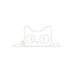 TSC Bagajdan Bakan Kedi Sticker Etiket Beyaz Çok Renkli, RENK-A-29
