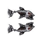 TSC Balık Kemikleri İskelet Araba Sticker Oto Etiket 18cm Çok Renkli, RENK27K40
