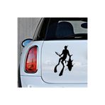 TSC Balık Zıpkın Avcılık Av Oto Araba Sticker Etiket 20CM Siyah, 22HZRx18