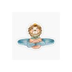 TSC Bebek Aslan Araba Oto Sticker Etiket Renkli Beyaz W8, Kedixx53
