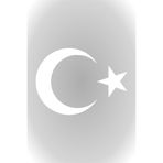 TSC Beyaz 20 Cm Ay Yıldız Sticker Türk Bayrağı Sticker, RENK-A-35