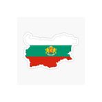 TSC Bulgaristan Bayrağı Haritası ve Arması Araba Sticker Etiket 19CM Çok Renkli, 31agusx74