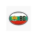 TSC Bulgaristan Bayrak Oval Araba Sticker Etiket 13 Cm Çok Renkli, 31agusx75