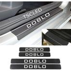 TSC Doblo Karbon Kapı Eşiği Kaplama Sticker Yapıştırma (4 Adet) ZZ49 - Çok Renkli - 17CM