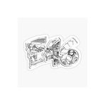 TSC E46 Yazı Resmi Cam Sticker 16cm Renkli 2 Adet, StickerAx48