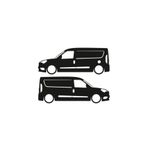 TSC Fiat Doblo Araba Sticker Yapıştırma 20cm Çok Renkli, Siyah1b417