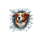 TSC Köpek Arka Cam Etiketi Sticker 18 Cm Renkli, 8OTOETİKET-64